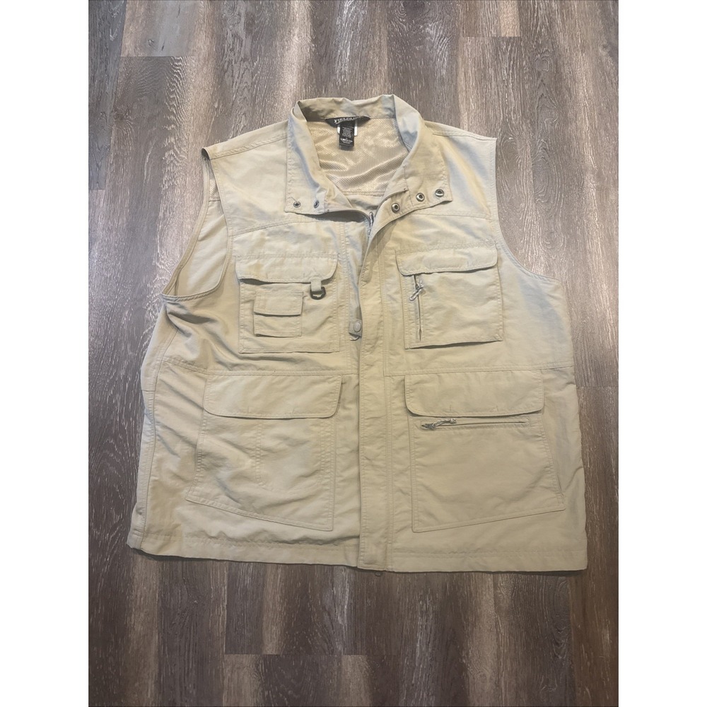 Fieldline Vest Khaki Hunting Multi Pocket Nylon Gamebag Outdoors Mens XL Camera